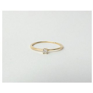                       Original American Diamond Gold Plated Adjustable Ring For Astrology Purpose by CEYLONMINE                                              