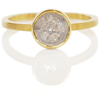                       Diamond Ring Natural stone Gold Plated ring Unheated Effective stone CEYLONMINE                                              