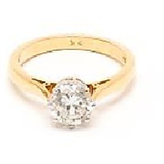                       Diamond Gold Plated (Zircon) ring  stone naturalunheated stone ring by CEYLONMINE                                              