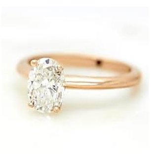                       Natural lab certified American Diamond stone Gold Plated Ring by CEYLONMINE                                              