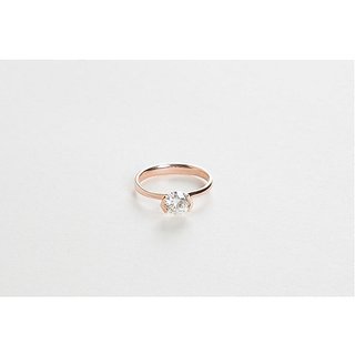                       Lab Certified American Diamond Stone Gold Plated Ring by CEYLONMINE                                              