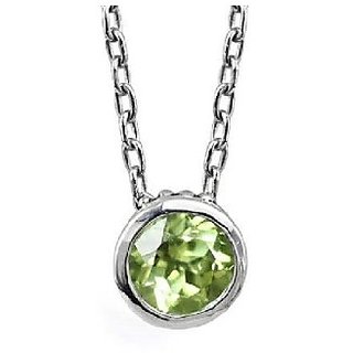 5 Carat Natural Stone Silver Peridot Pendant without chain for unisex by CEYLONMINE 5 Carat Natural Stone Silver Peridot Pendant without chain for unisex by CEYLONMINE
