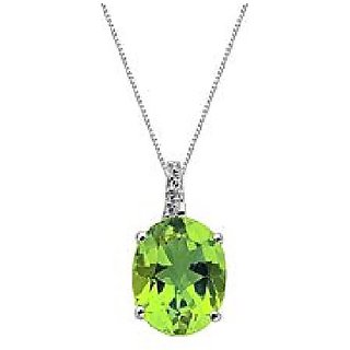 5.5 Carat Stone Peridot Silver Pendant without chain for unisex by CEYLONMINE 5.5 Carat Stone Peridot Silver Pendant without chain for unisex by CEYLONMINE