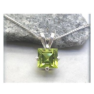                       Peridot drop Crown Pendant in 5 carat sterling silver without chain by CEYLONMINE                                              