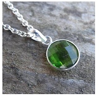 5.25 carat Natural Silver Adjustable Peridot Pendant without chain by CEYLONMINE 5.25 carat Natural Silver Adjustable Peridot Pendant without chain by CEYLONMINE
