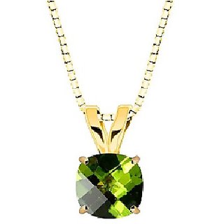Peridot Pendant 6 Ratti 100 Original Gold Plated Peridot Stone without chain by CEYLONMINE Peridot Pendant 6 Ratti 100 Original Gold Plated Peridot Stone without chain by CEYLONMINE