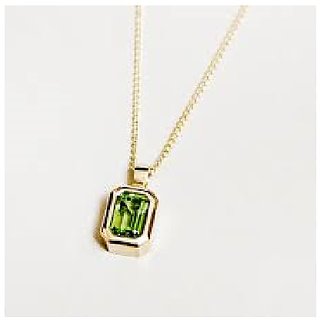 6 Carat Lab Certified White Gold Plated Peridot Moti Pendantwithout chain for unisex by CEYLONMINE 6 Carat Lab Certified White Gold Plated Peridot Moti Pendantwithout chain for unisex by CEYLONMINE