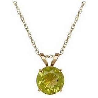                       6 ratti Stone 100% Natural Peridot Gold Plated Pendant without chain by CEYLONMINE                                              