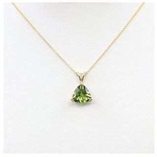                       7.25 ratti stone pure Peridot Gold Plated Pendant without chain for unisex by CEYLONMINE                                              