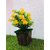 Artificial Flower Bonsai with Plastic Pot for Decoration in Office, House, Hotel and for Gift Purposes. Length 12 cm.