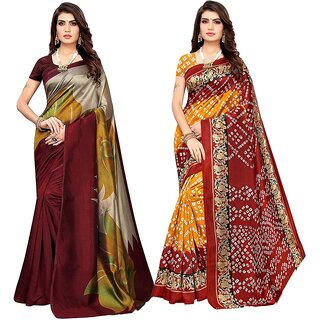                       SVB Sarees Kanjeevaram Printed Saree Combo Of 2 Saree                                              