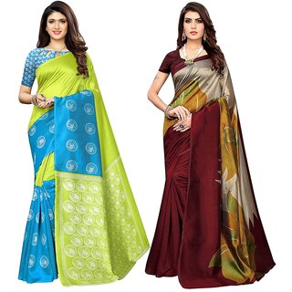                       SVB Sarees Kalamkari Printed Saree Combo Of 2 Saree                                              