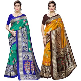                       Sharda Creation Kalamkari Printed Saree Combo of 2 Saree                                              