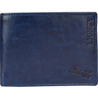                       LIONZY Men Blue Synthetic Leather Wallet                                              
