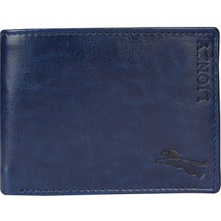 LIONZY Men Blue Synthetic Leather Wallet LIONZY Men Blue Synthetic Leather Wallet