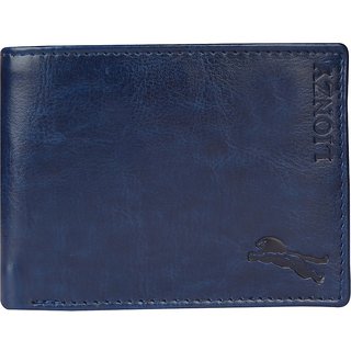 LIONZY Men Blue Synthetic Leather Wallet