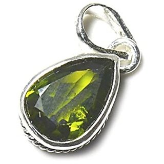                       9 Carat Lab Certified White Silver Peridot Moti Pendantwithout chain for unisex by CEYLONMINE                                              