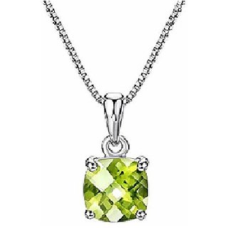                       9.25 ratti stone pure Peridot Silver Pendant without chain for unisex by CEYLONMINE                                              