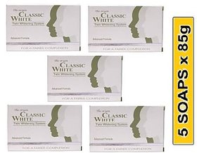 Classic White Soap Indonesia Imported Soap  Pack of 5 Soaps (5x85g425g)