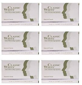 Classic White Skin Whitening Soap (85 Grams) Each ,PACK OF 6