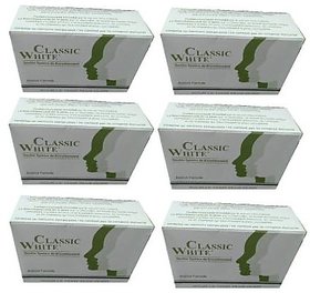 Classic White Advance Formula Whitening Soap For Anti Tan Skin (Pack of 6)  (510 g)