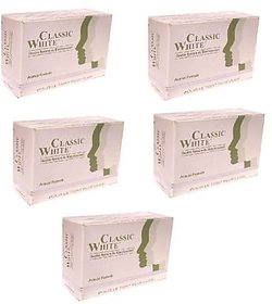 Classic White Twin Whitening Soap For Fairer Complexion(Pack Of 5)  (5 x 85 g)