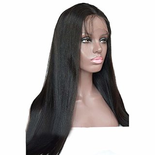 Elegant Hairs Long Layered Human Hair Wig for Women with Heat Resistant(size 26,Black)