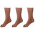 Fashionablecliq Women's Calf Length Skin Color Solid Thumb Cotton Socks Pack of 3