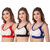 Non Padded Daily Workout Sports Gym Bra Combo- Pack of 3