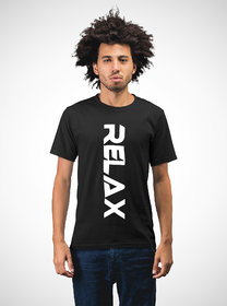 Stoovs Relax Round Neck Black T-Shirt For Men