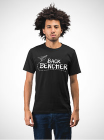 Stoovs Back Bencher Round Neck Black T-Shirt For Men