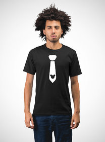 Stoovs Tye Neck Black T-Shirt For Men