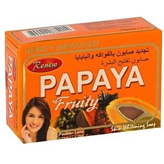 Renew papaya fruity skin whitening soap 101 Pure (135 g) Renew papaya fruity skin whitening soap 101 Pure (135 g)