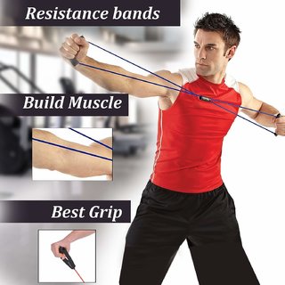 NITLOK Figure 8 Toner Resistance Band Exercise for Yoga Workout Body Building Home Gym Multicolor