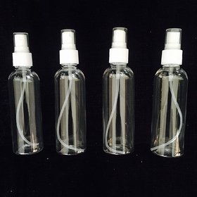 Impex Spray Bottle Transparent (100 ML) Pack of 4