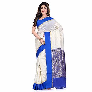                       Desh Bidesh Women`S Bengal Premium Art Silk Saree Fine Smooth Original Art Silk Designed Saree With Blouse Pcs                                              