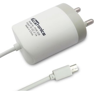 Portronics 2.1A micro USB Cable POR-539 1 A Mobile Charger (White)