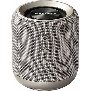 Portronics POR-821 SoundDrum Stereo 10 W Bluetooth  Speaker (Grey, Stereo Channel)