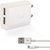 Syska WC-2.4AD-WH 2 Port Fast Charging Travel Adapter (White)