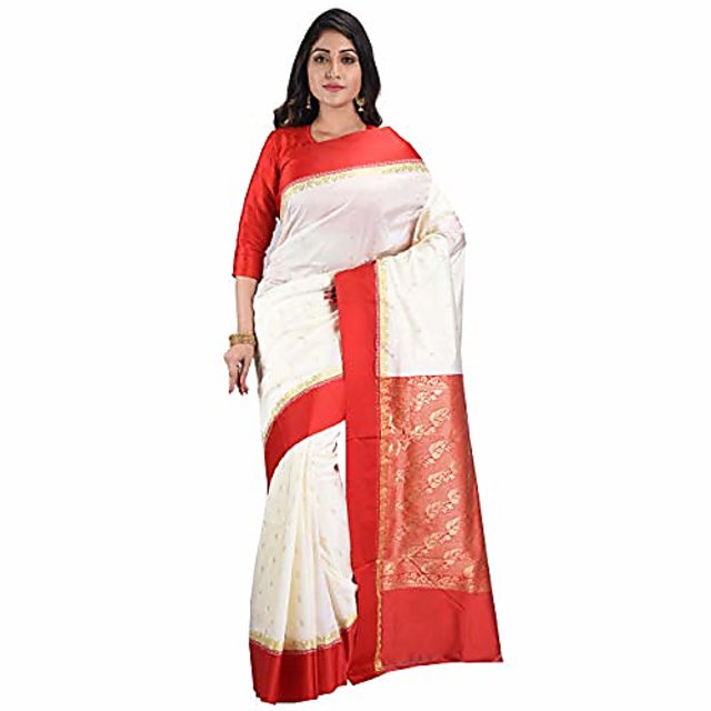 Dola Benny creppy soft smooth Semi-silk Saree With running blouse 1547 –  Griiham