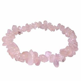 Shubhanjali Rose Quartz Natural Stone Fancy Beads Bracelet 6 mm Stone Bracelet for Women