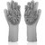 Silicone Kitchen Magic Gloves for Dishwashing Rubber Dish Washing with Brush Cleaning Scrubber Wet and Dry  Glove (Multi