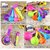 SNR Combo Set of 10 Multicolor Plastic Measuring Cup, Spoon  Pack of 2 Silicone Spatula