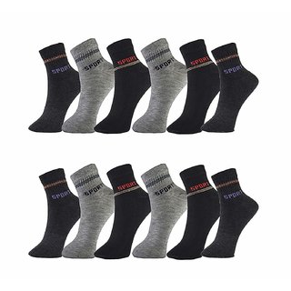 Minha  Soft and Pure Cotton Sports Socks Pack of 10 - Multicolor