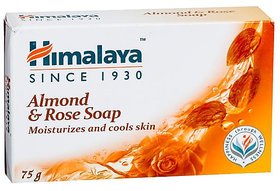 Himalaya Moisturizing Almond  Rose Soap 75 g (Pack Of 3)