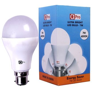 pack of 2 alpha b22 warm white 5 watt led bulbs