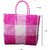 GR Trend Handmade Washable Multipurpose Utility Plastic Wire Grocery Basket Bag / Koodai (Pink)
