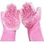Silicone Dish washing gloves adopted 100 food grade silicone, it is naturally antibacterial not porous like  regular sp