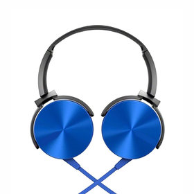 Mettle XB450 Wired Headphone With Mic  (Blue, Over the Ear)