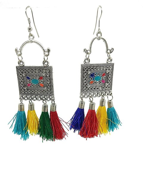 Buy ibbie Tribal Cotton Thread Traditional Earring Tassel Earrings for  Women Girls Online  222 from ShopClues